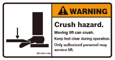 Crush hazard