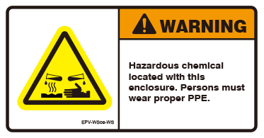 Hazardous chemical located with this enclosure